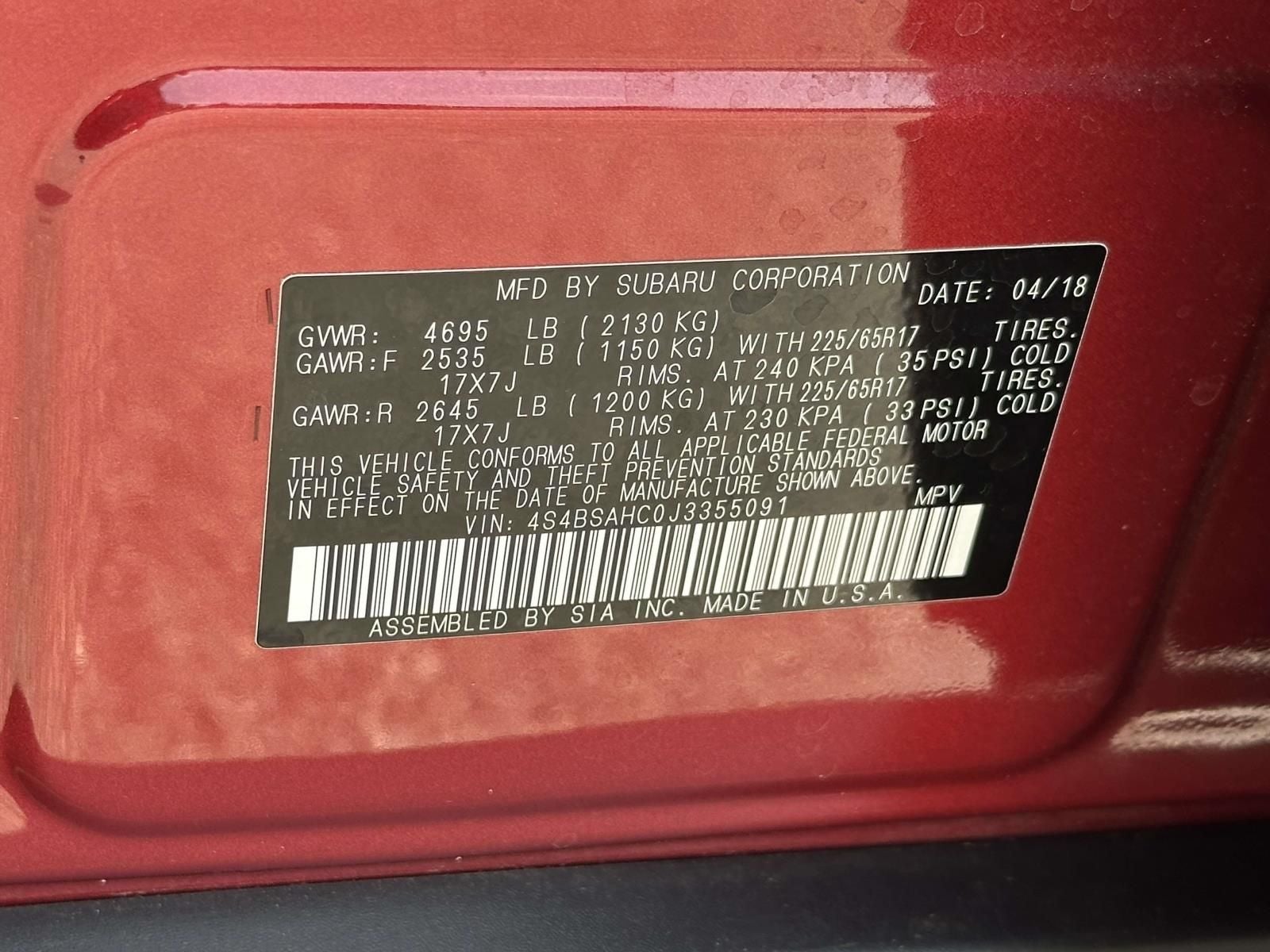 2018 Subaru Outback 2.5i Premium