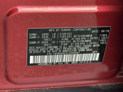 2018 Subaru Outback 2.5i Limited