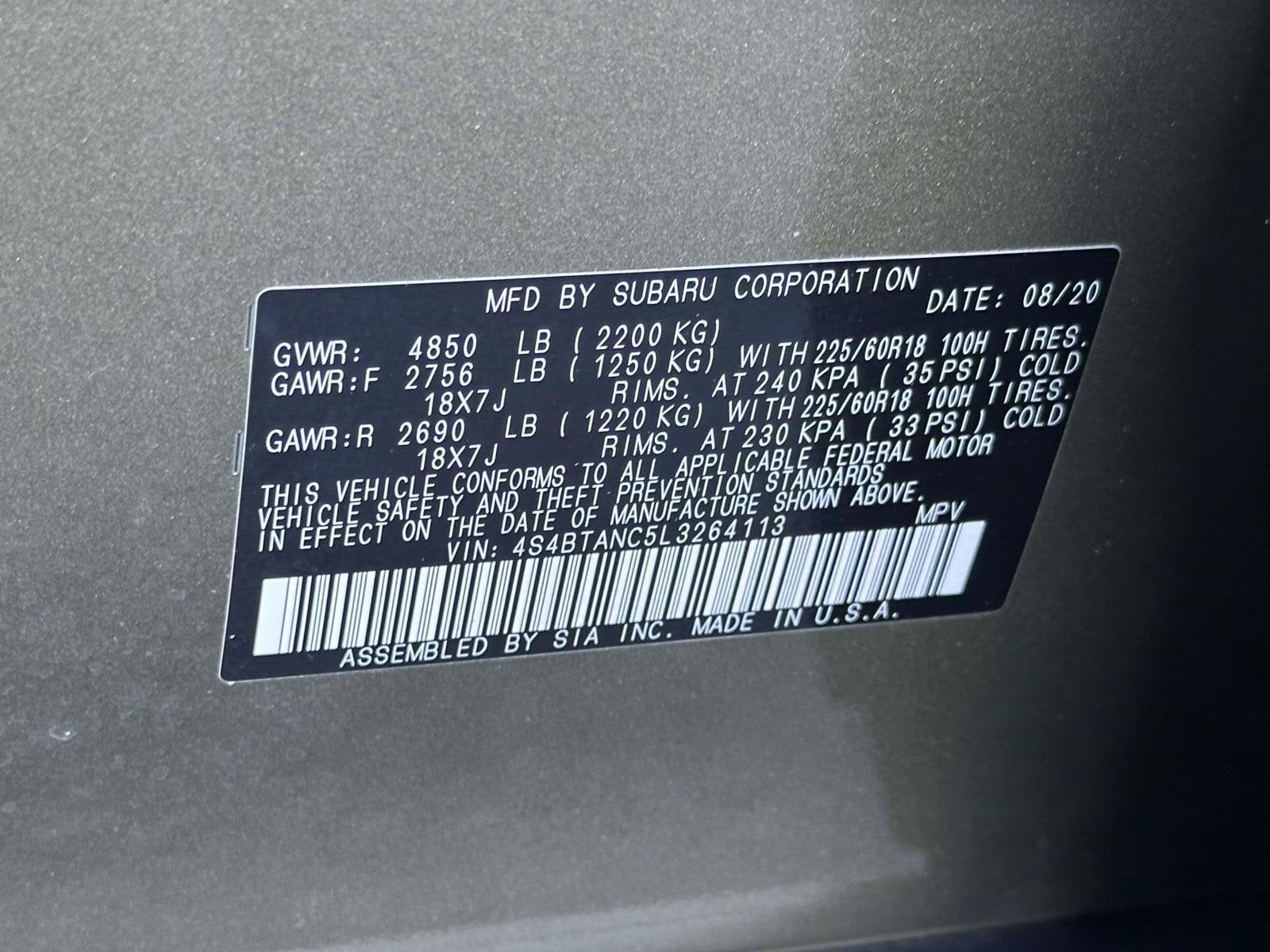2020 Subaru Outback Limited