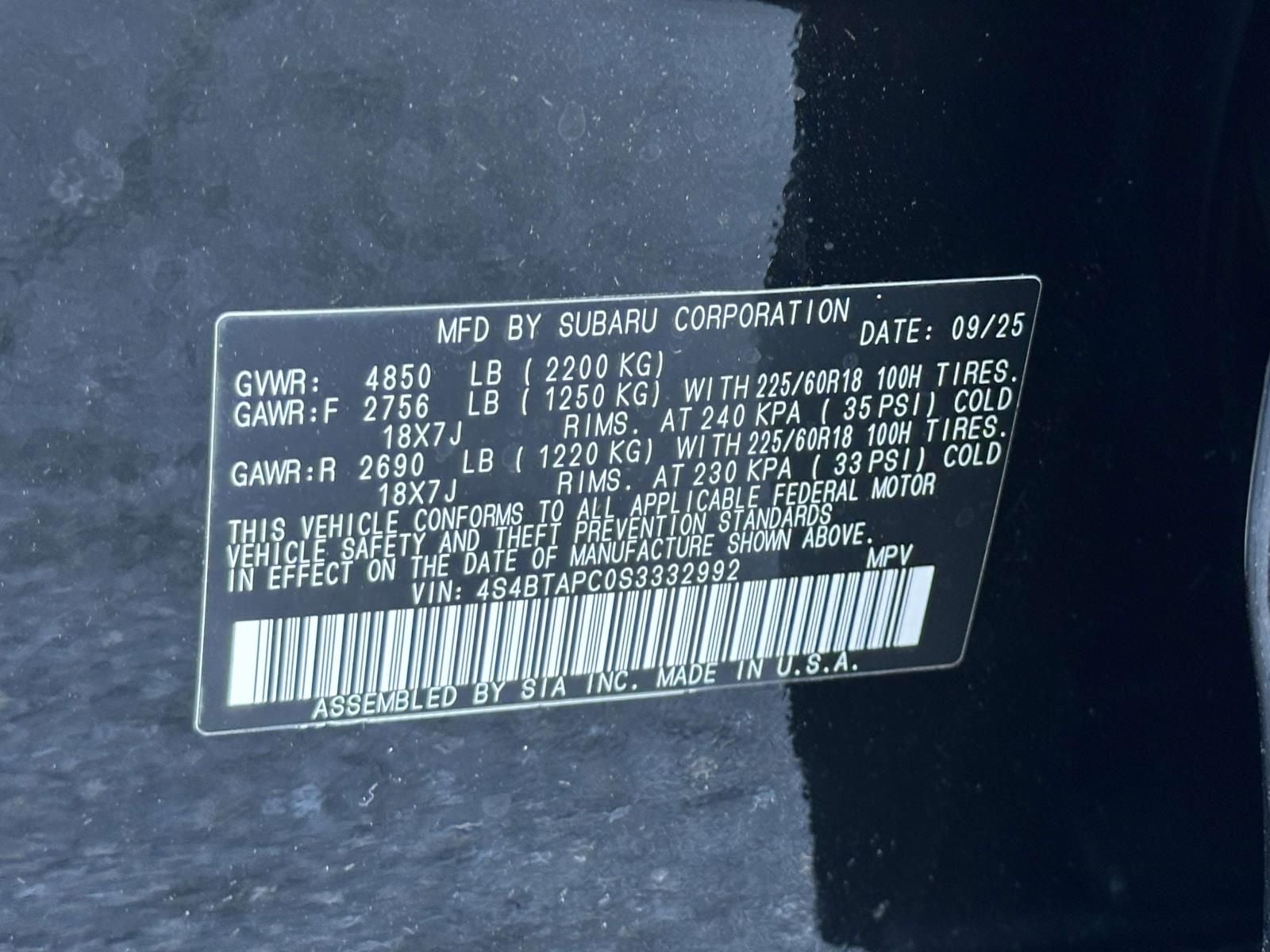 2025 Subaru Outback Touring