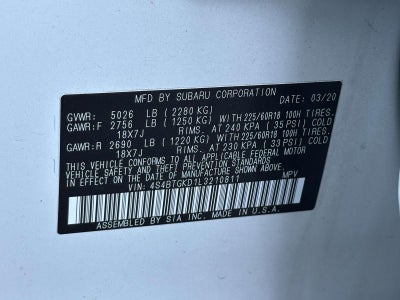 2020 Subaru Outback Onyx Edition XT