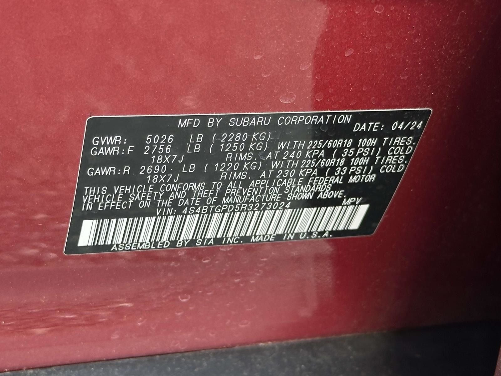 2024 Subaru Outback Touring XT