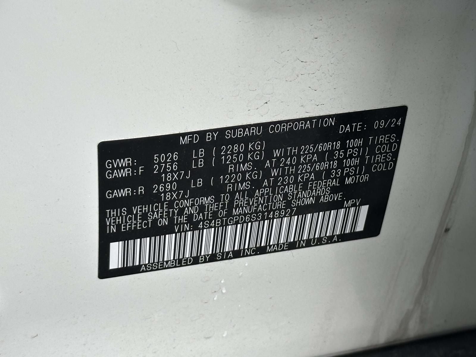 2025 Subaru Outback Touring XT