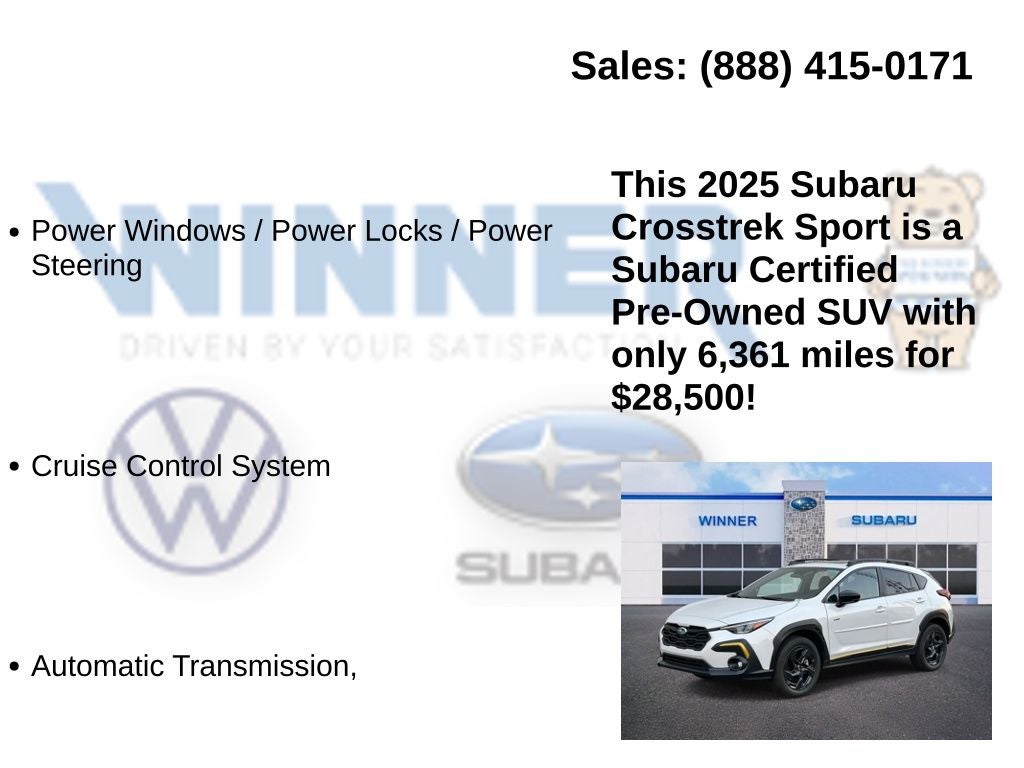 2025 Subaru Crosstrek Sport
