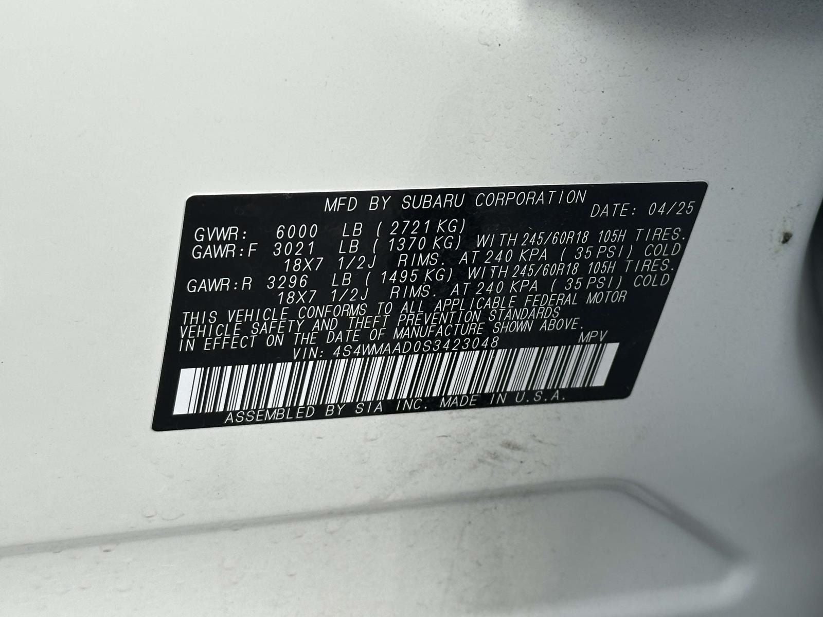 2025 Subaru Ascent Premium