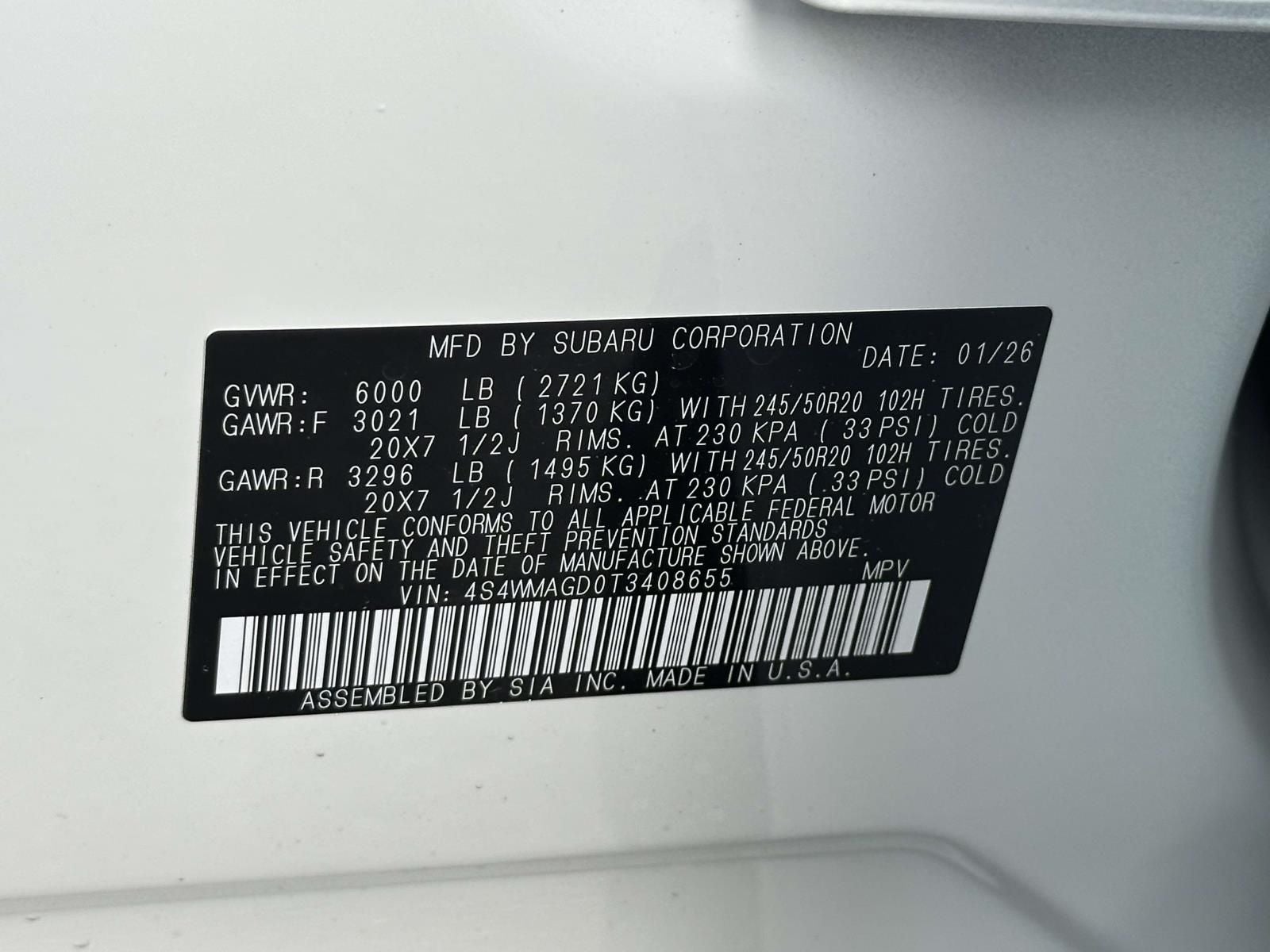 2026 Subaru Ascent Limited