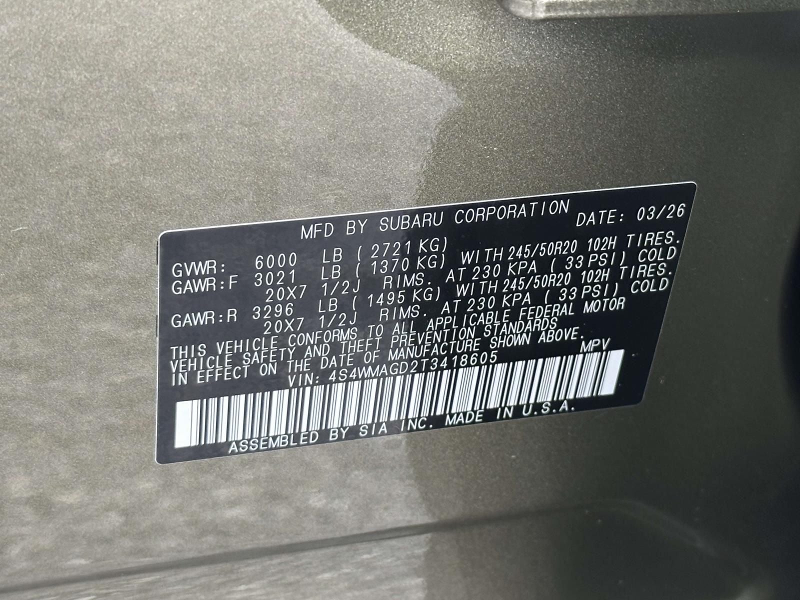 2026 Subaru Ascent Limited