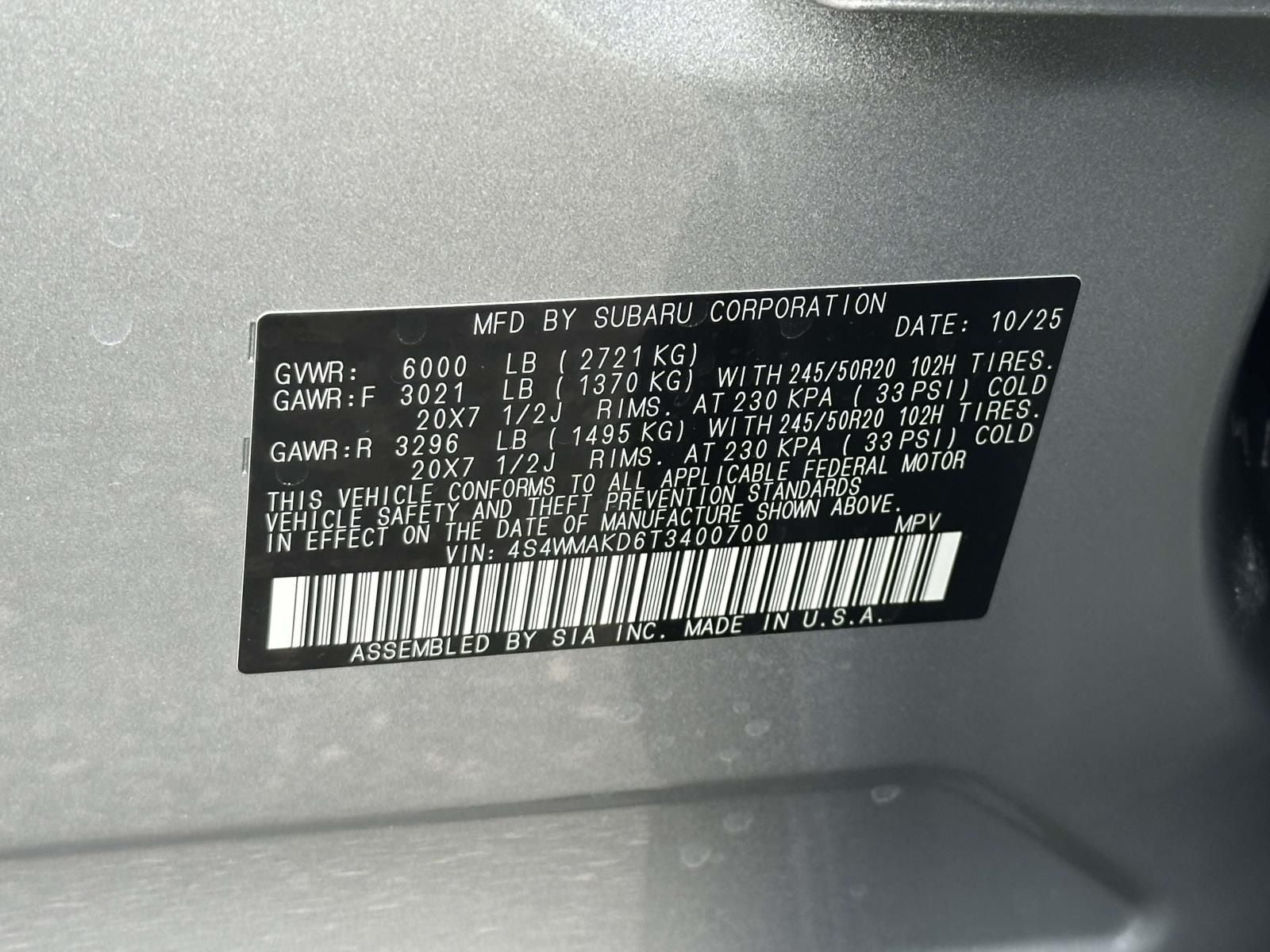 2026 Subaru Ascent Touring