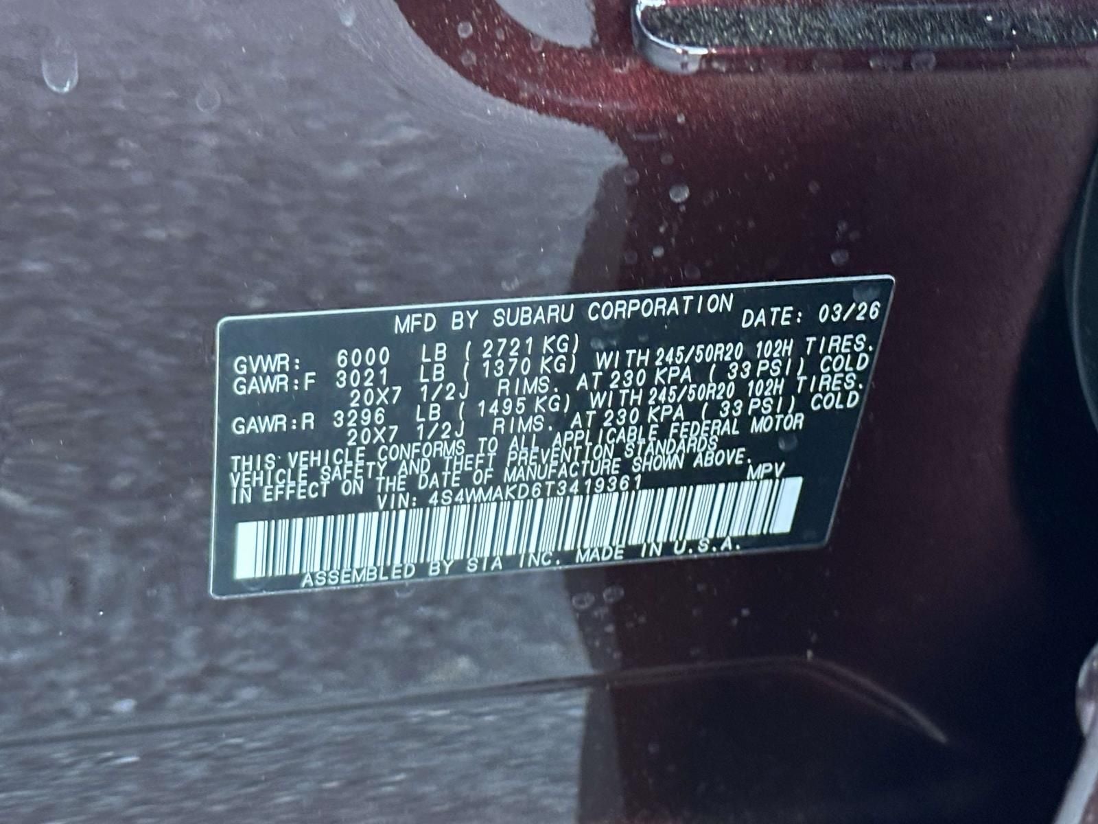 2026 Subaru Ascent Touring