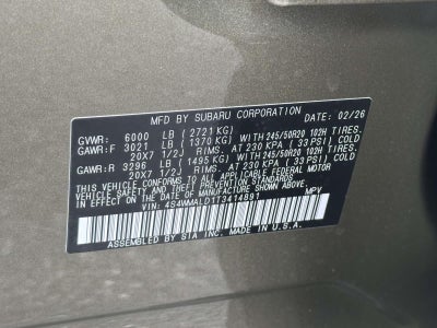 2026 Subaru Ascent Onyx Edition Touring