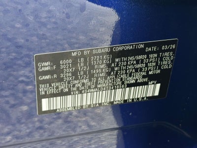 2026 Subaru Ascent Onyx Edition Touring