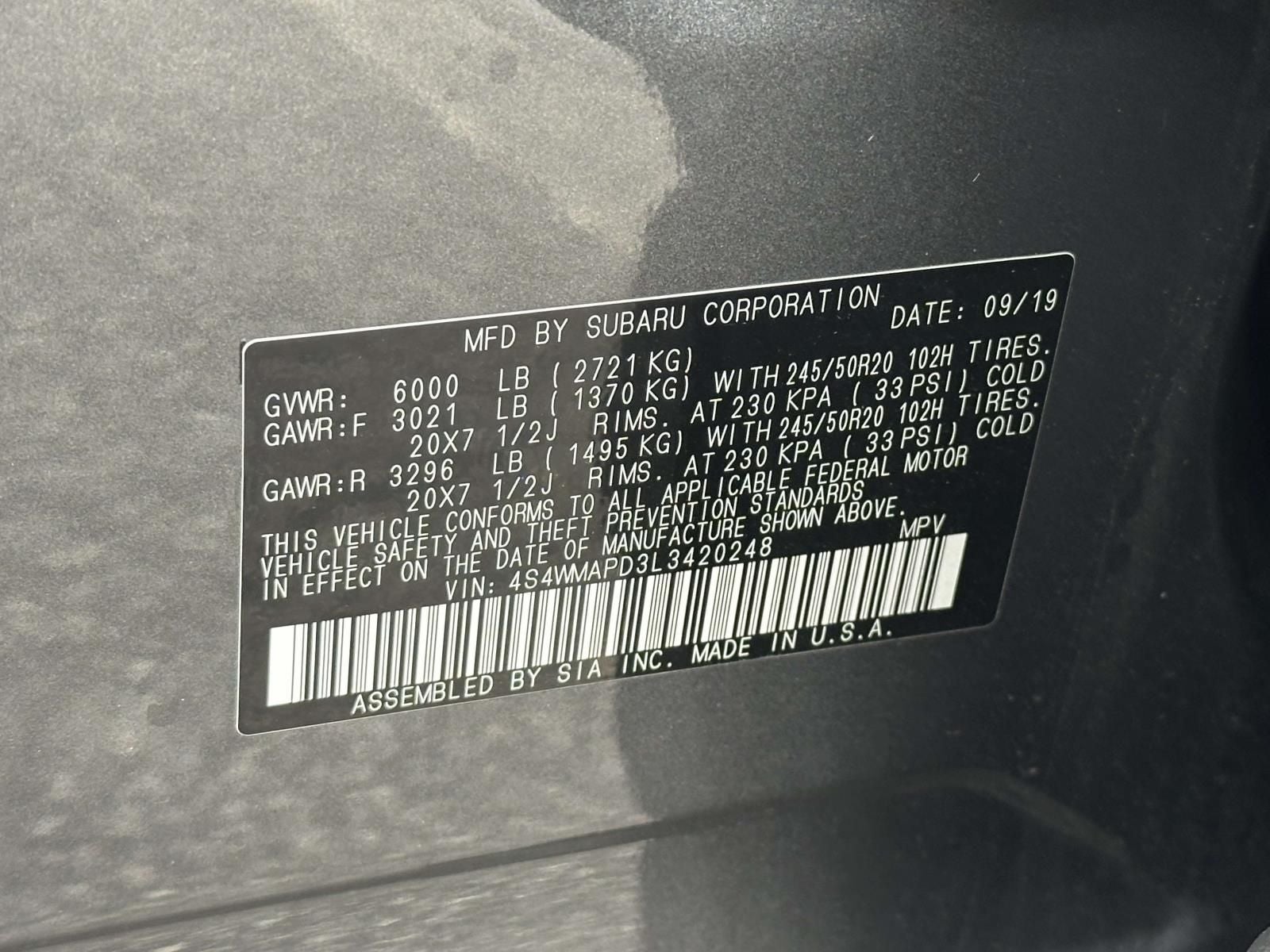 2020 Subaru Ascent Limited