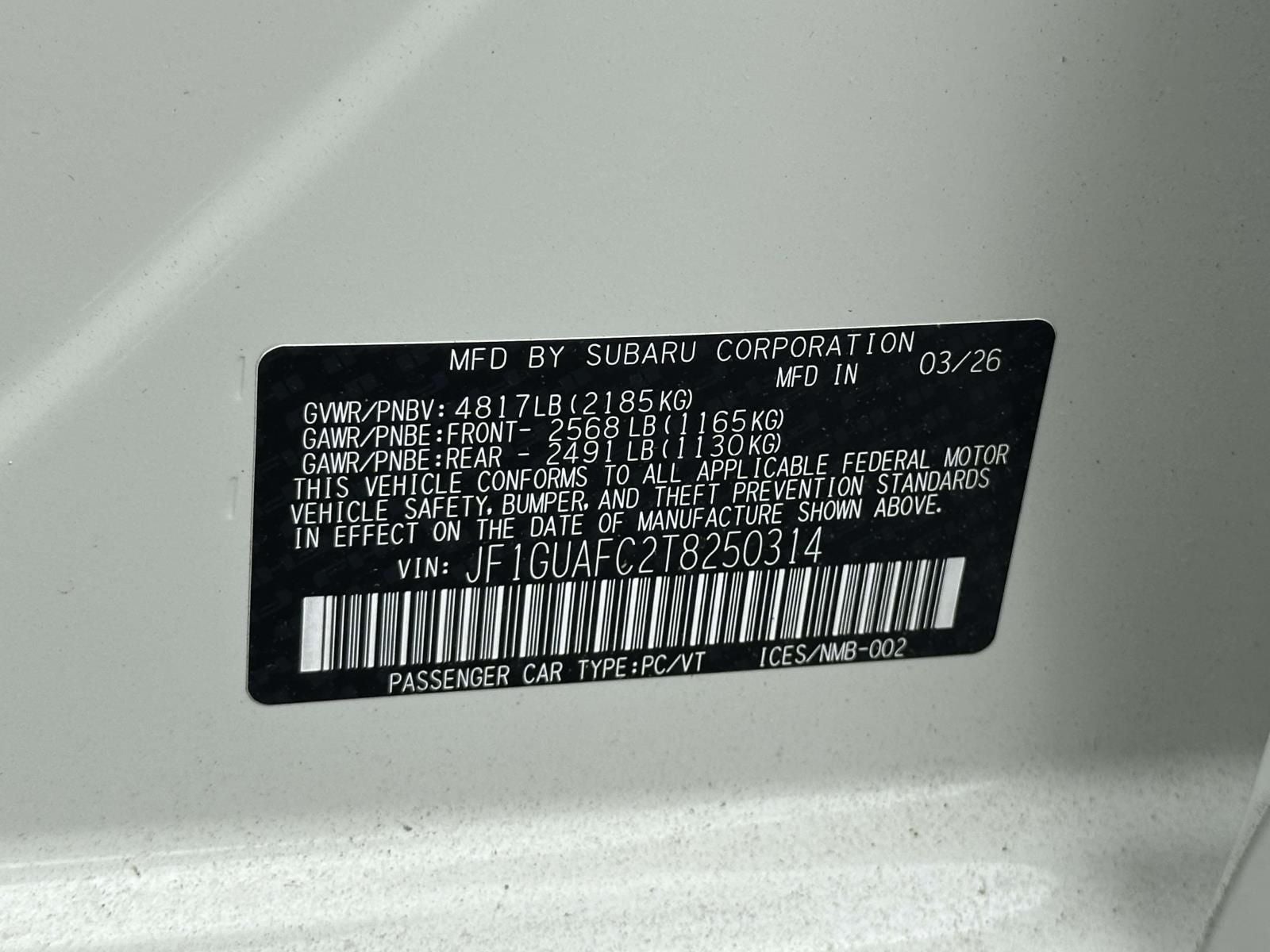2026 Subaru Impreza Sport