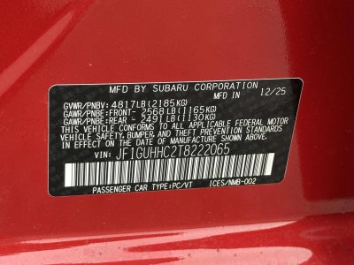 2026 Subaru Impreza 2.5RS