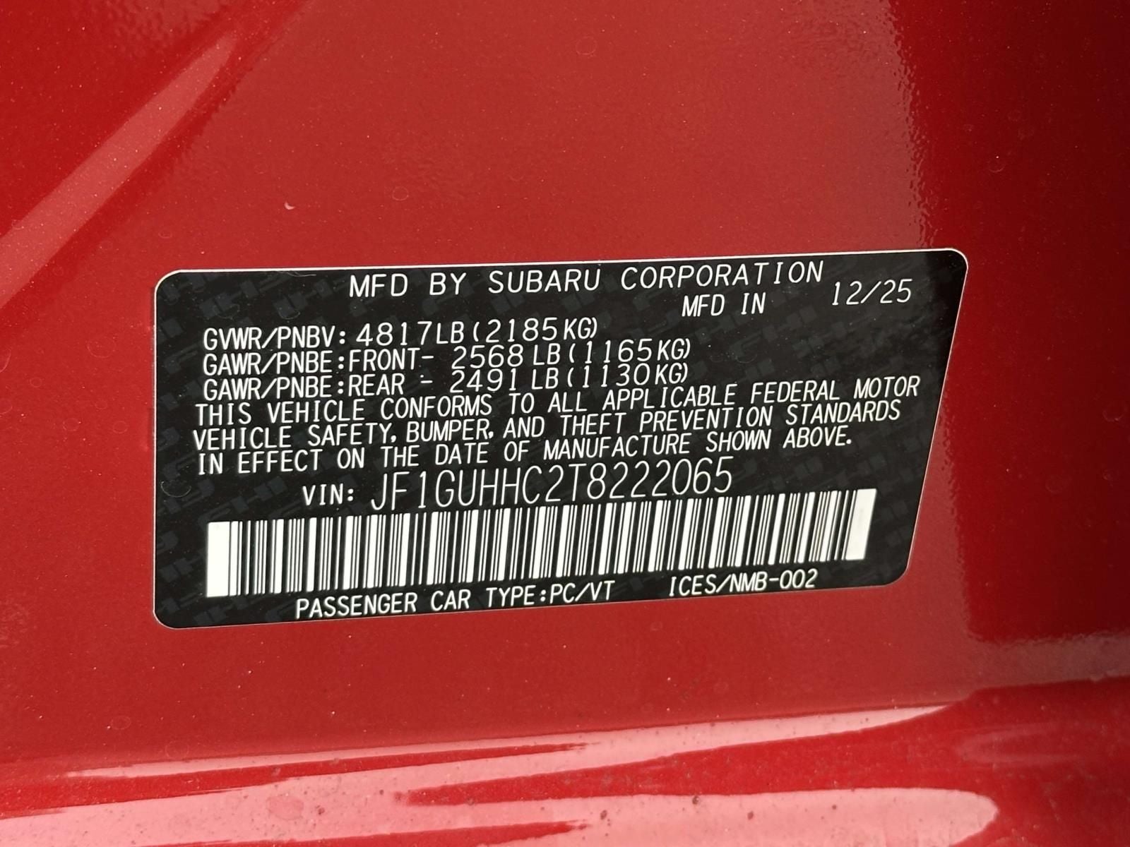 2026 Subaru Impreza 2.5RS