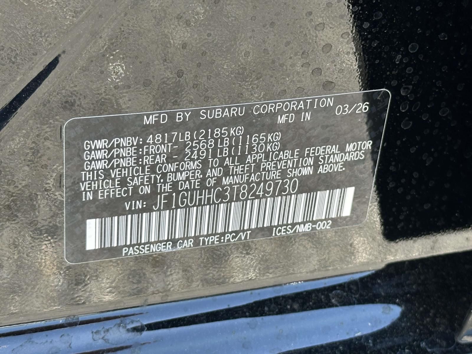 2026 Subaru Impreza 2.5RS