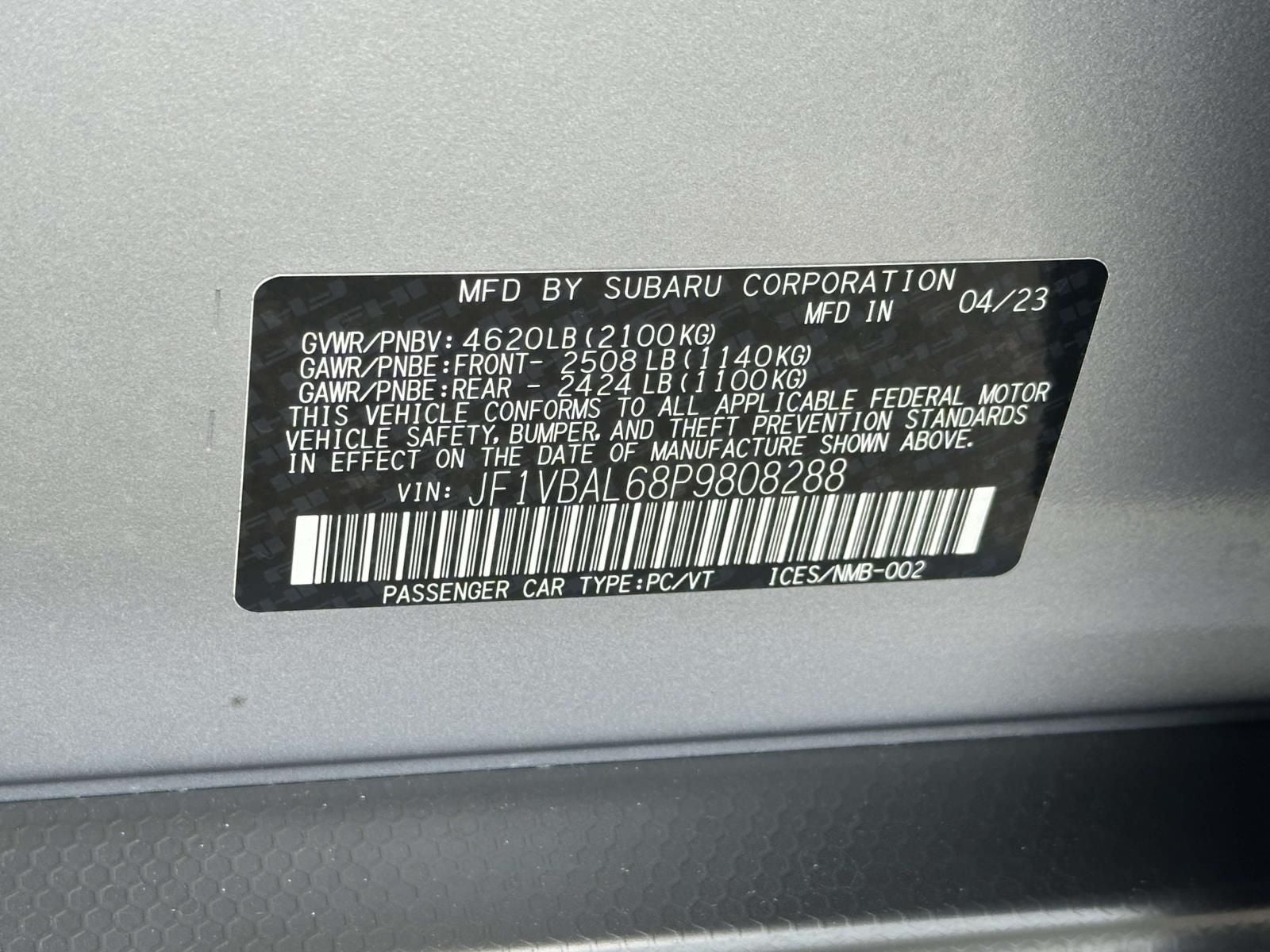 2023 Subaru WRX Limited