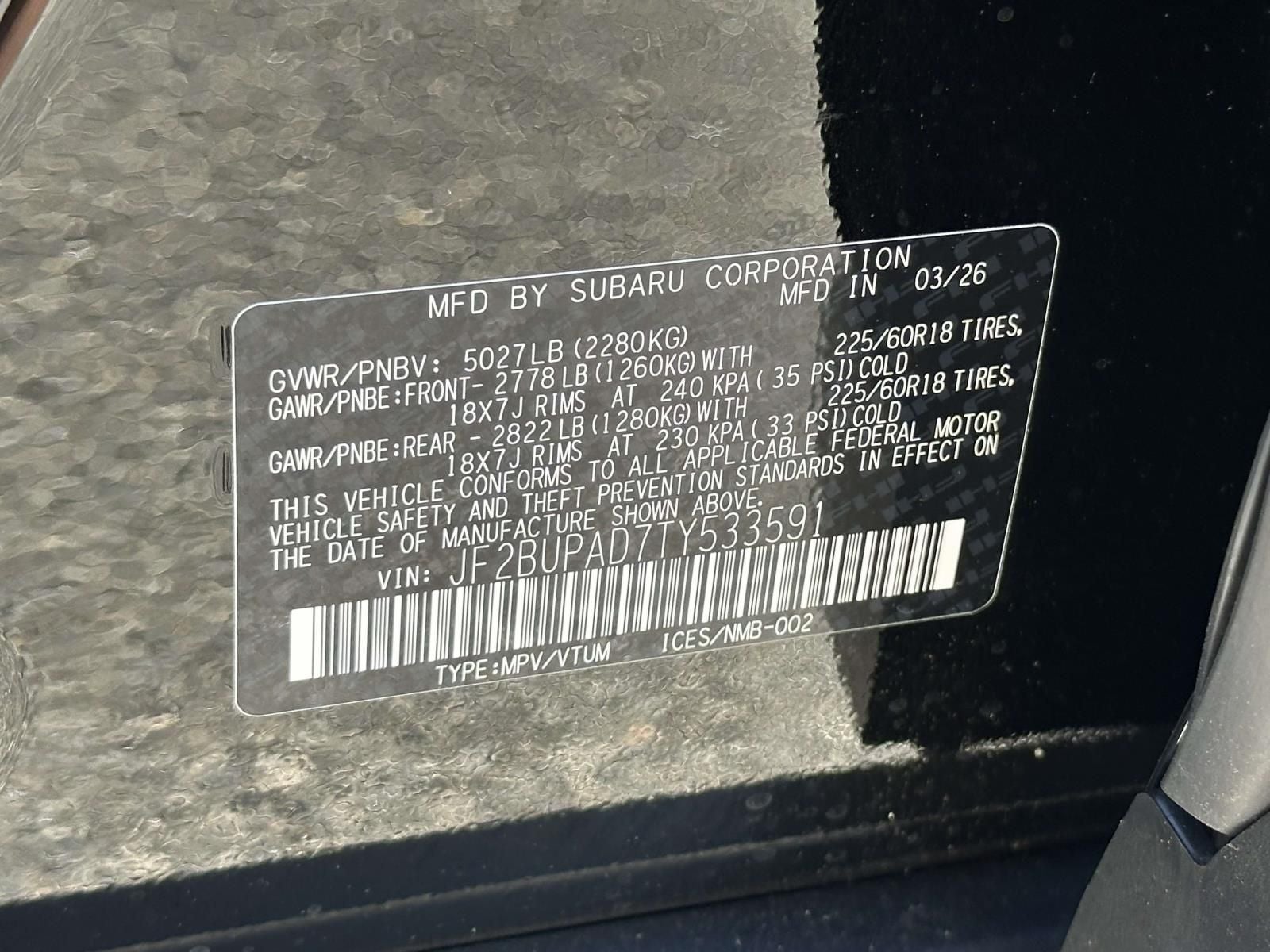 2026 Subaru Outback Premium