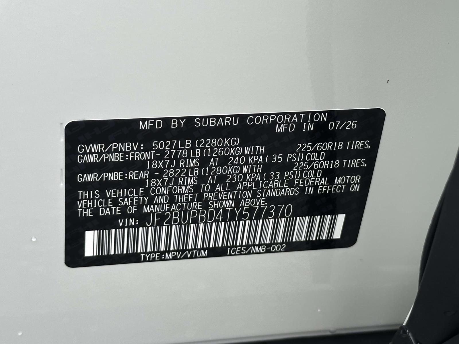 2026 Subaru Outback Premium