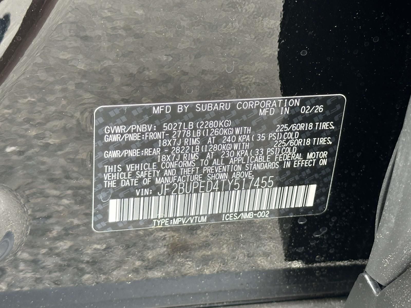2026 Subaru Outback Touring