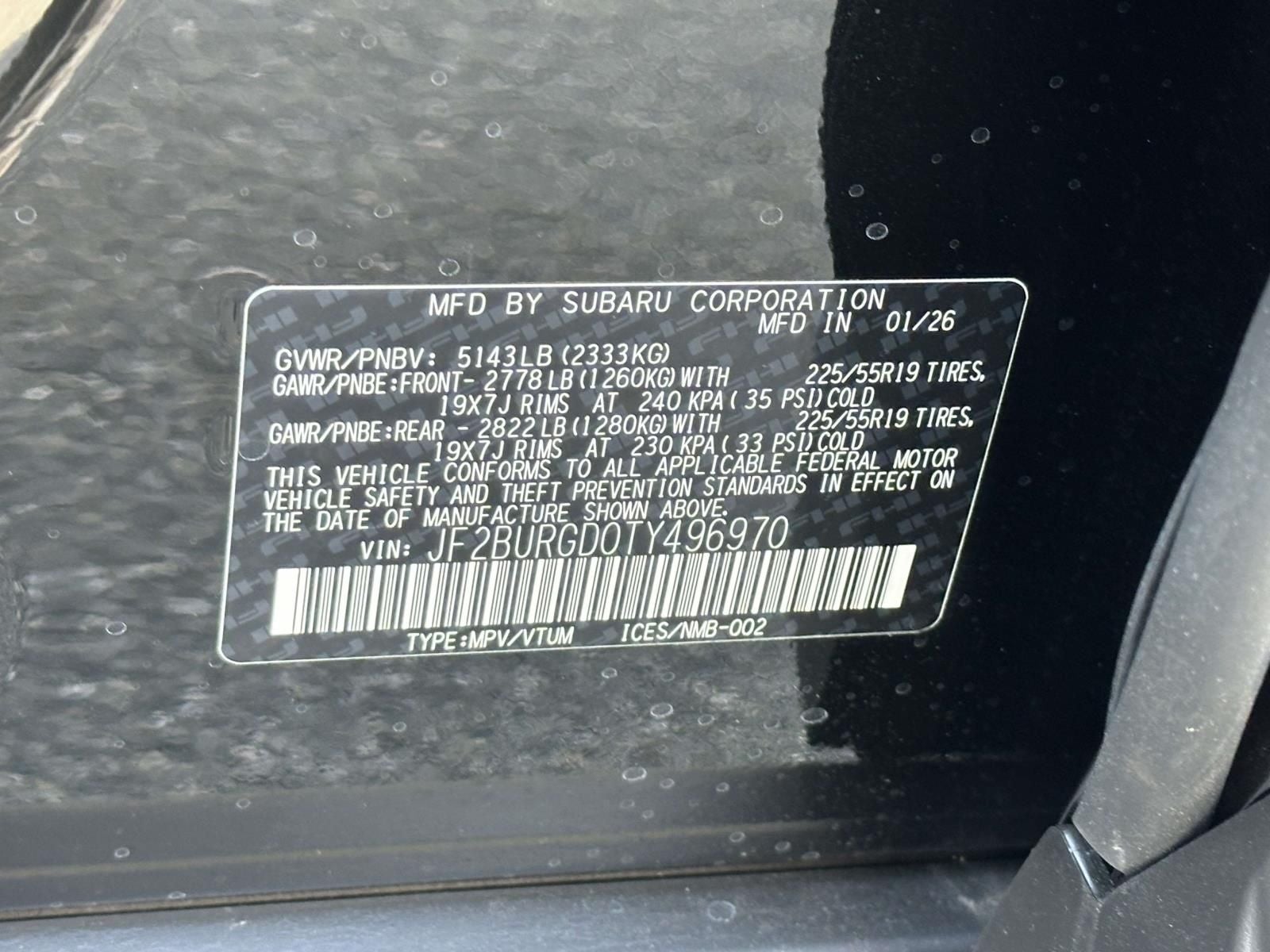 2026 Subaru Outback Limited XT