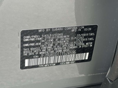 2026 Subaru Outback Limited XT