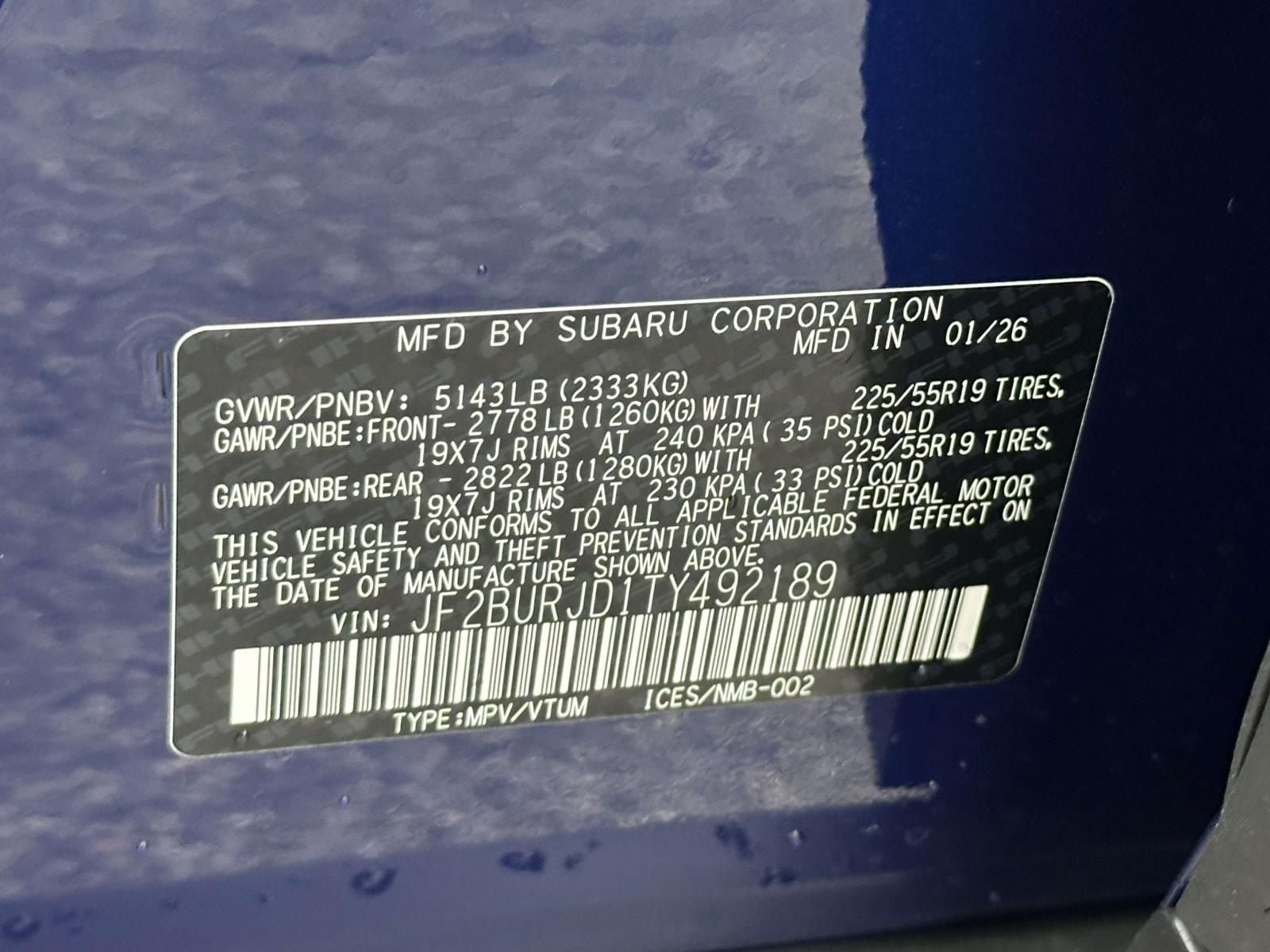 2026 Subaru Outback Touring XT