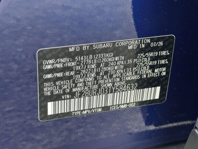 2026 Subaru Outback Touring XT