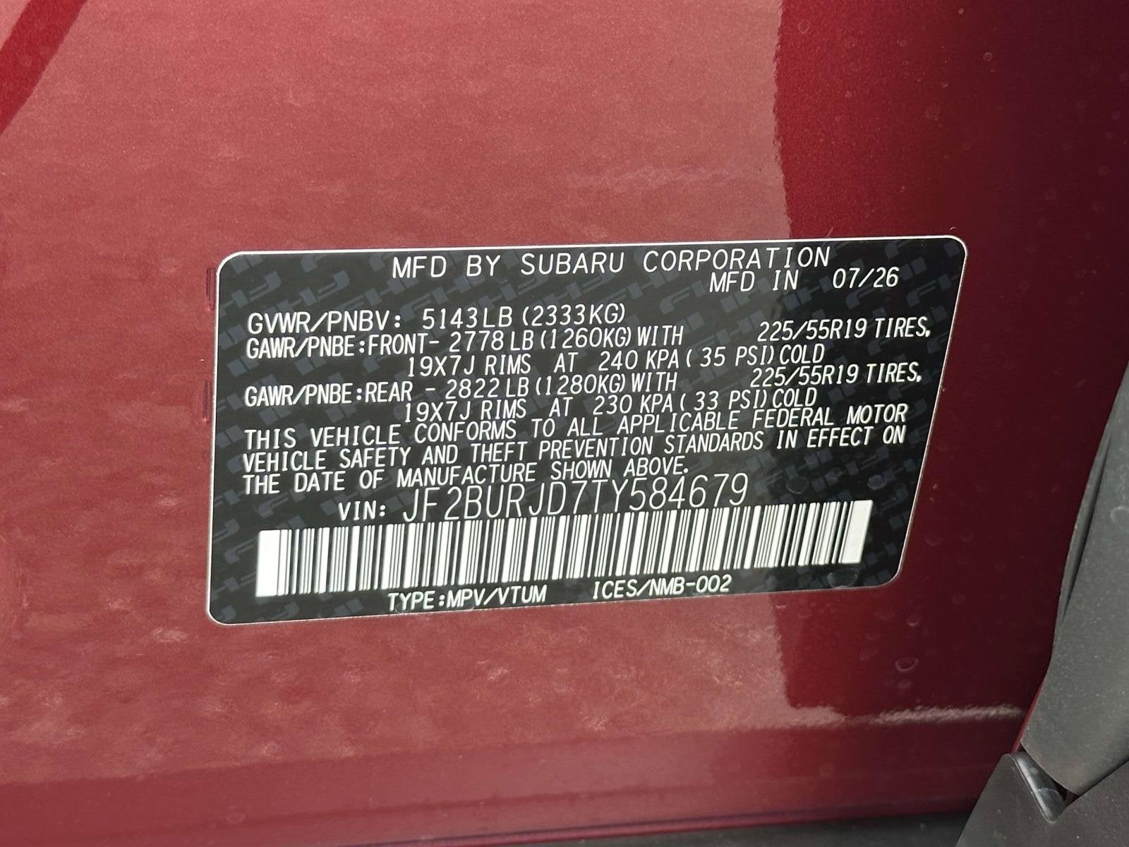 2026 Subaru Outback Touring XT