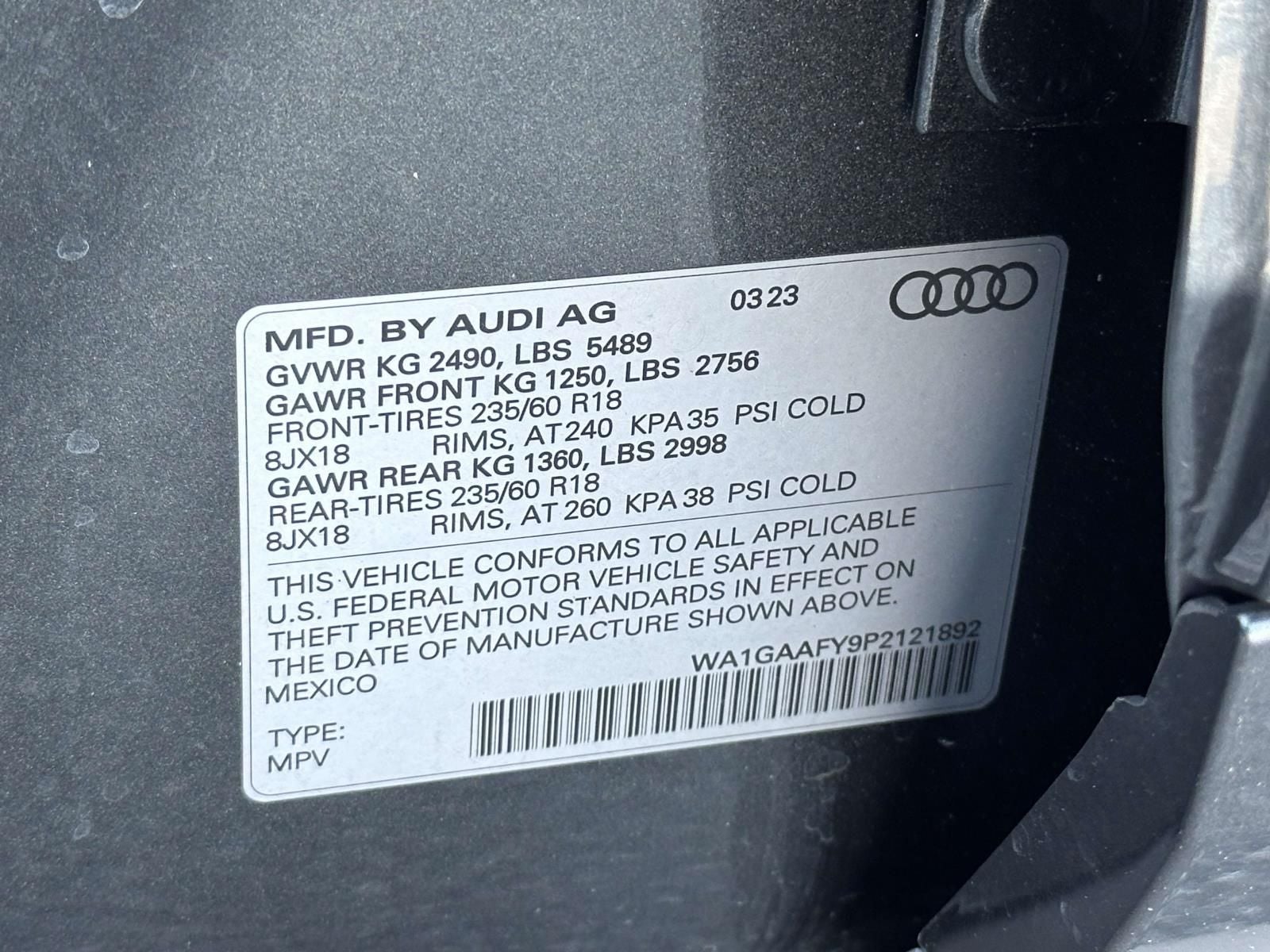 2023 Audi Q5 45 S line Premium quattro