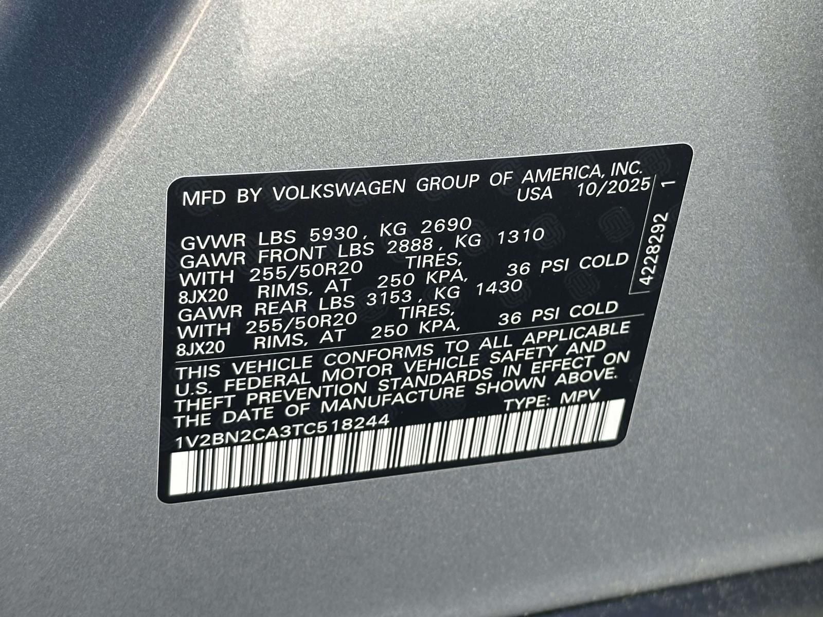 2026 Volkswagen Atlas 2.0T SEL