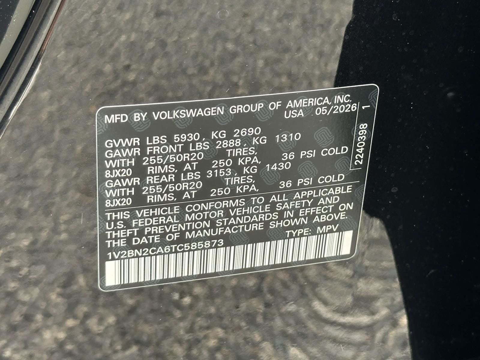 2026 Volkswagen Atlas 2.0T SEL