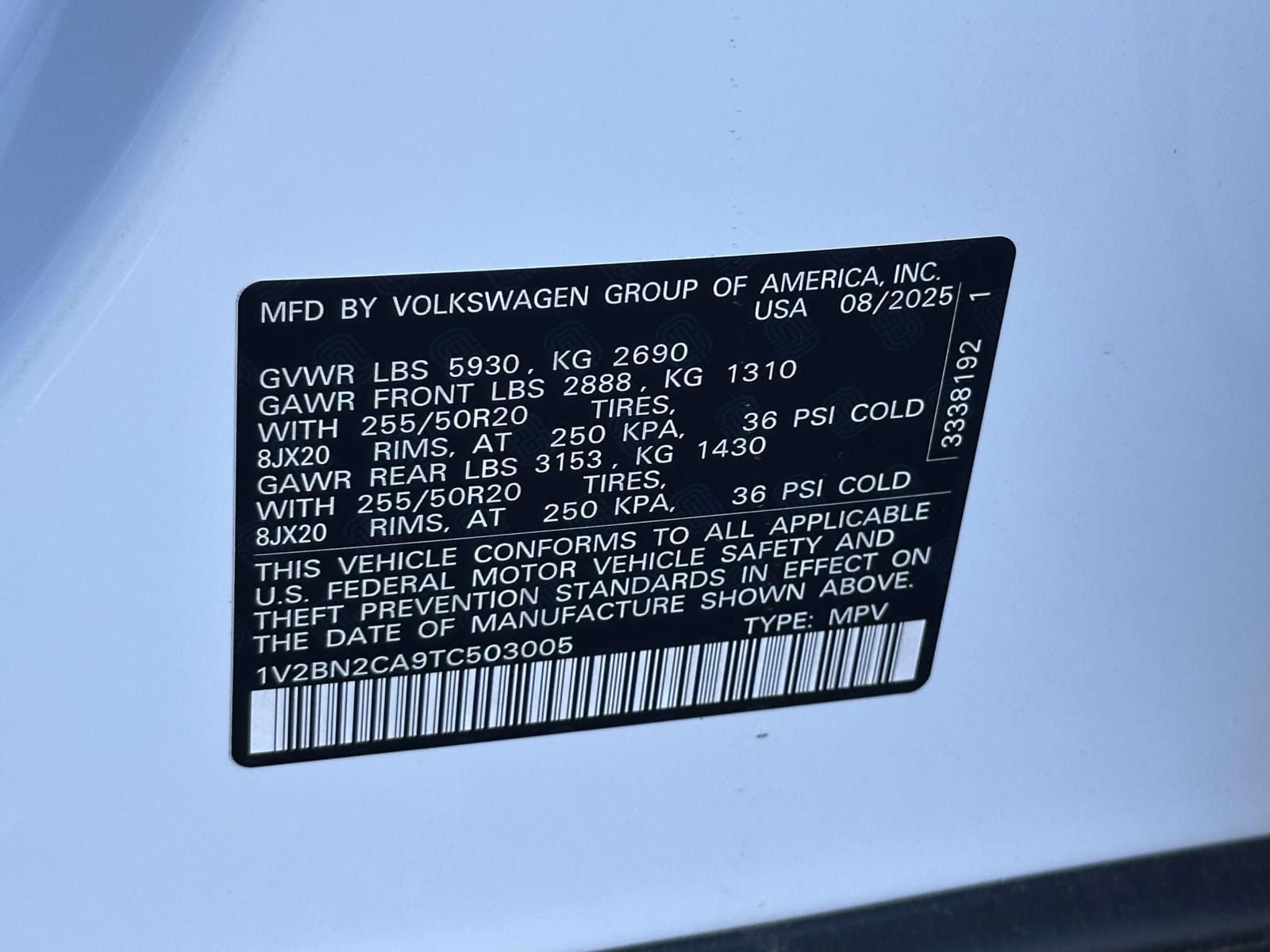 2026 Volkswagen Atlas 2.0T SEL