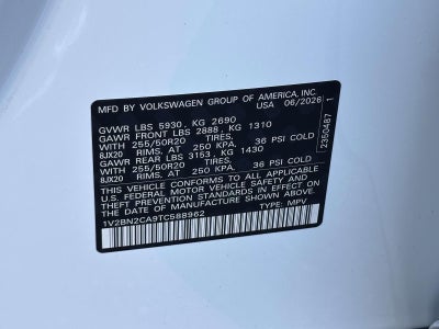 2026 Volkswagen Atlas 2.0T SEL