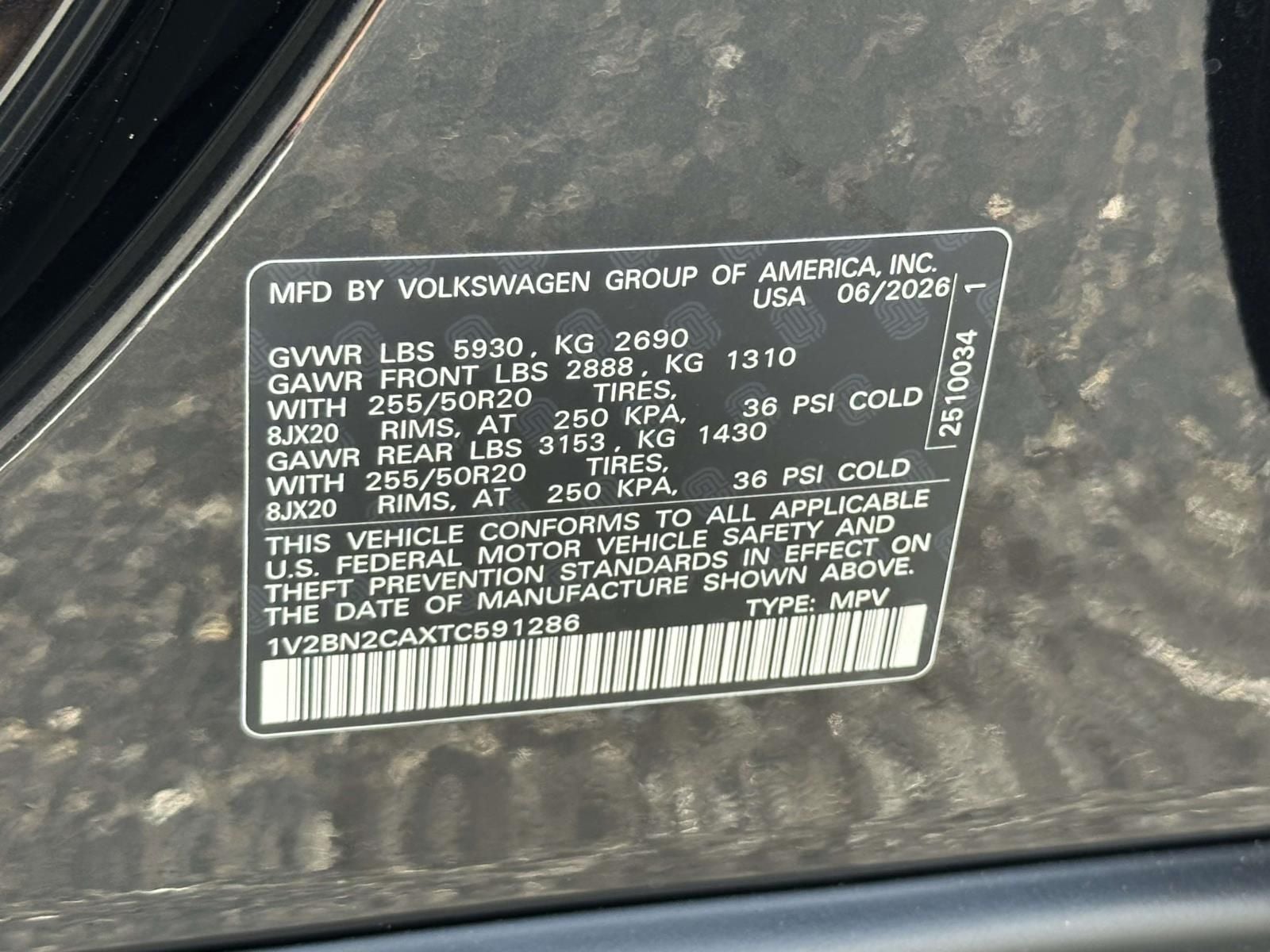 2026 Volkswagen Atlas 2.0T SEL