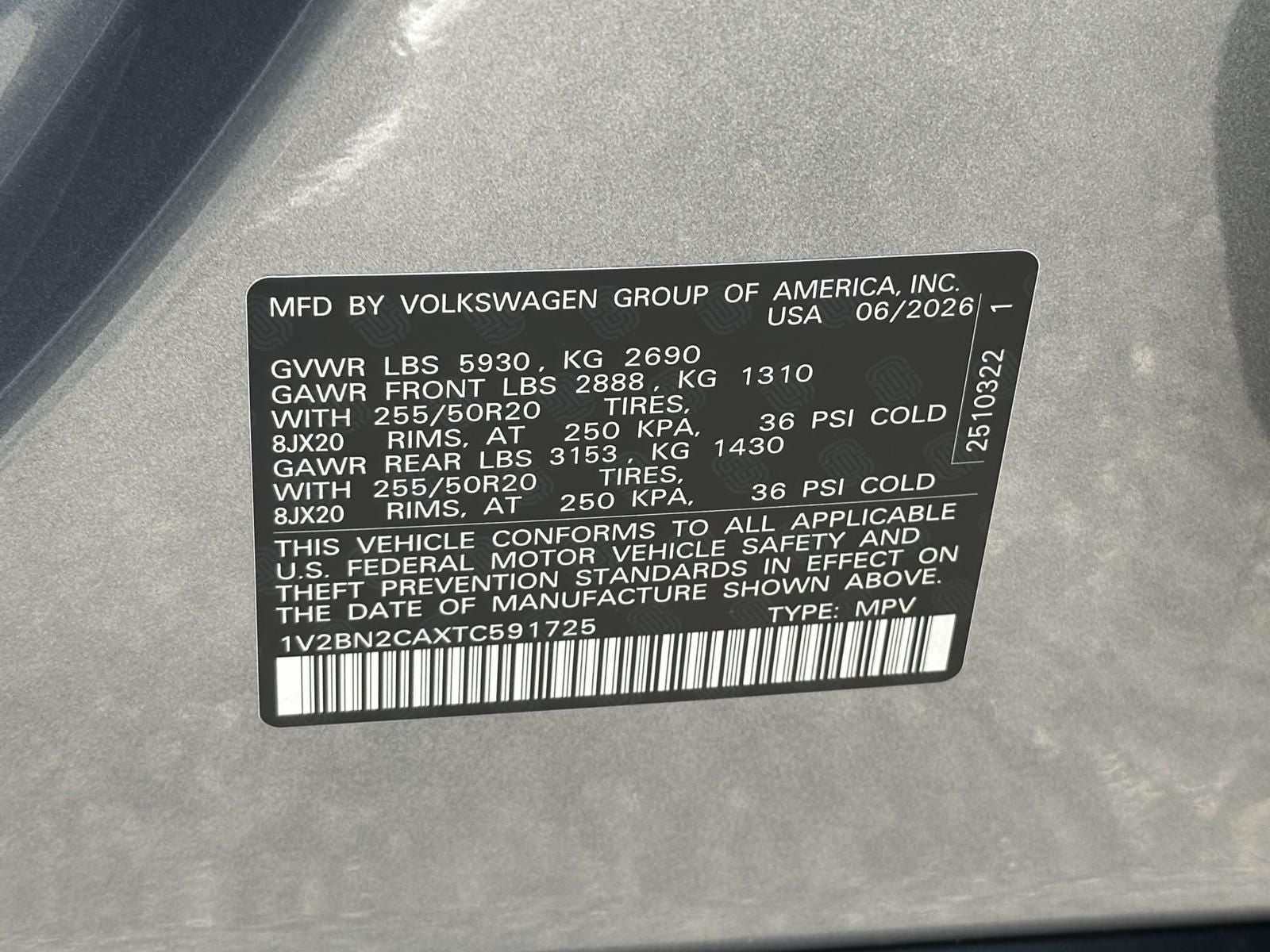 2026 Volkswagen Atlas 2.0T SEL