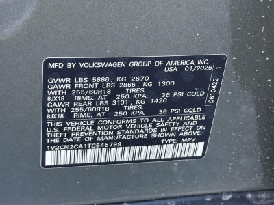 2026 Volkswagen Atlas 2.0T Peak Edition