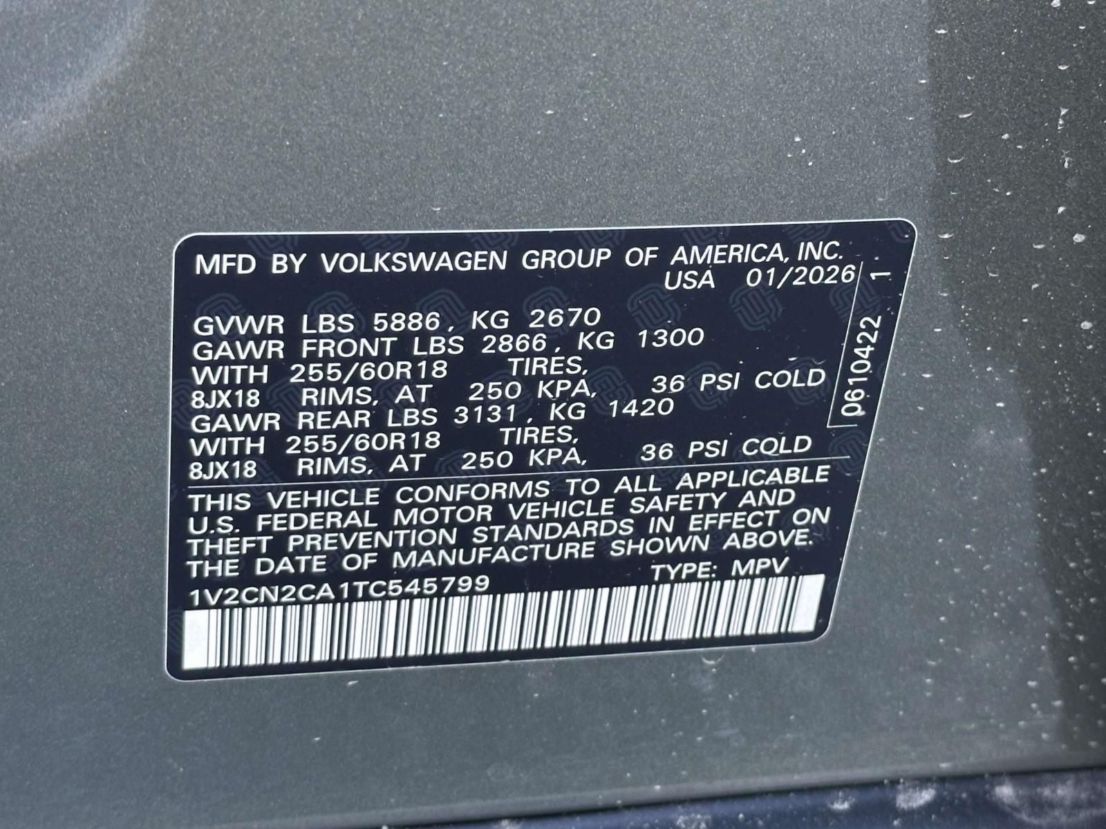 2026 Volkswagen Atlas 2.0T Peak Edition