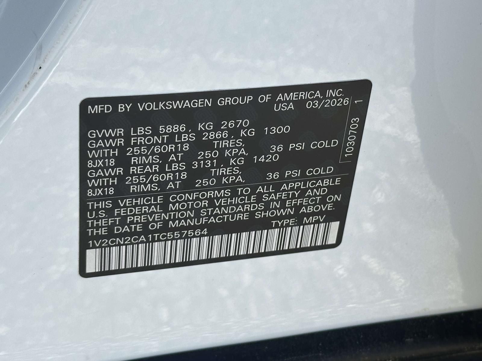 2026 Volkswagen Atlas 2.0T Peak Edition