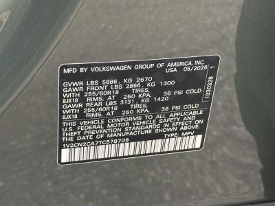 2026 Volkswagen Atlas 2.0T Peak Edition
