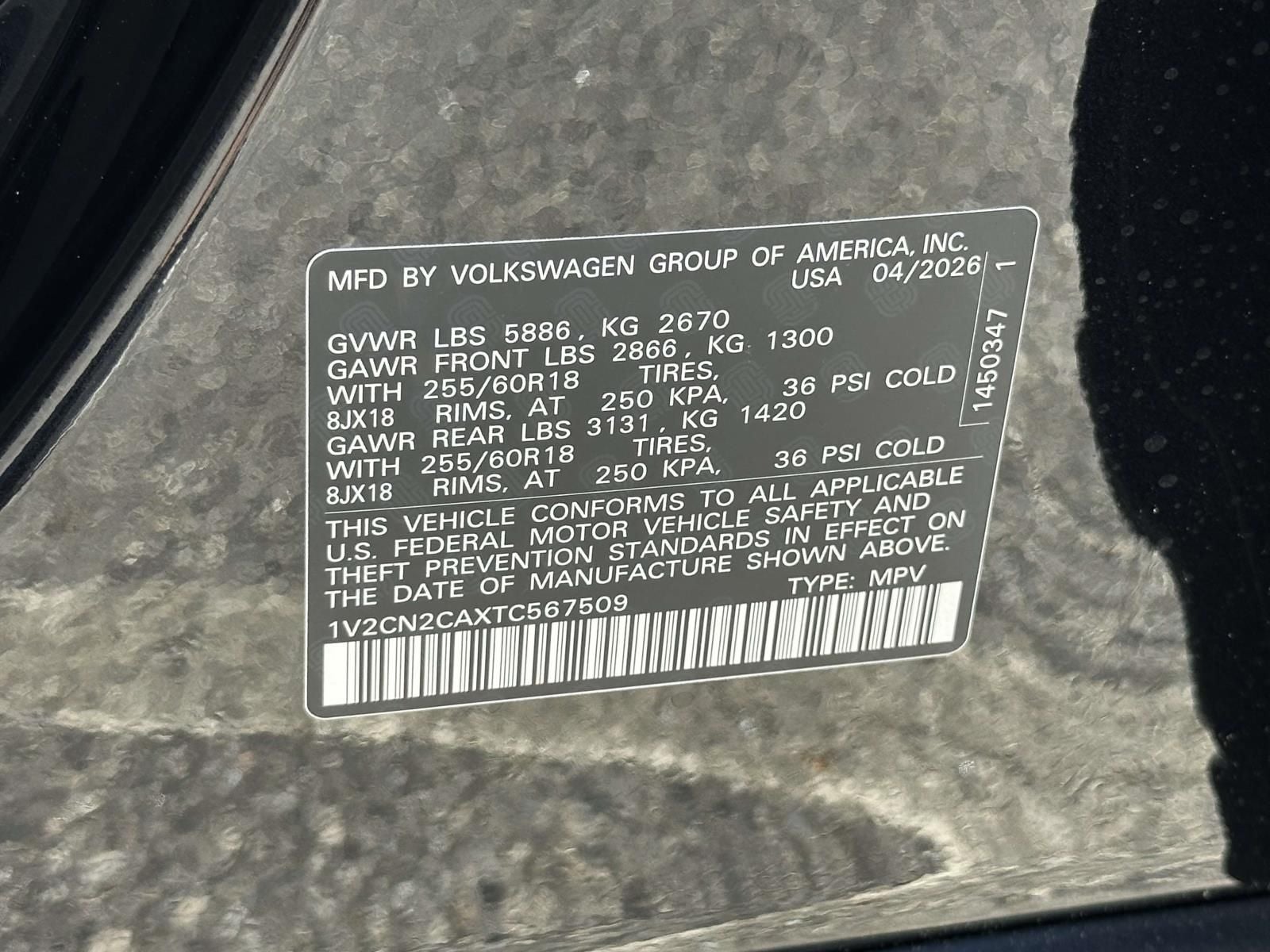 2026 Volkswagen Atlas 2.0T Peak Edition