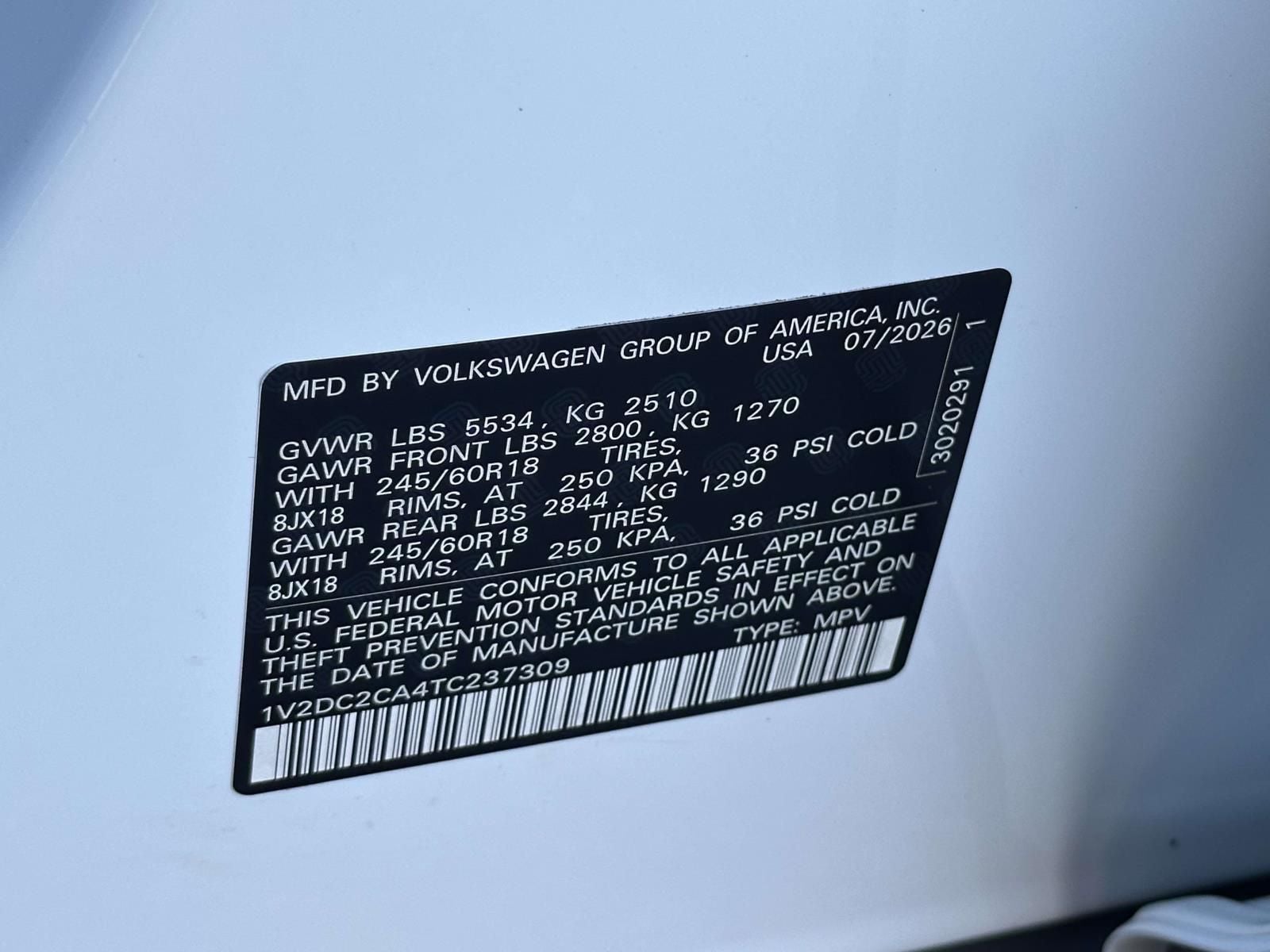 2026 Volkswagen Atlas Cross Sport SE