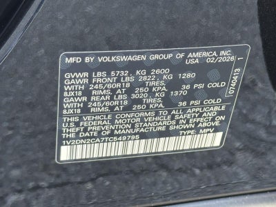 2026 Volkswagen Atlas 2.0T SE