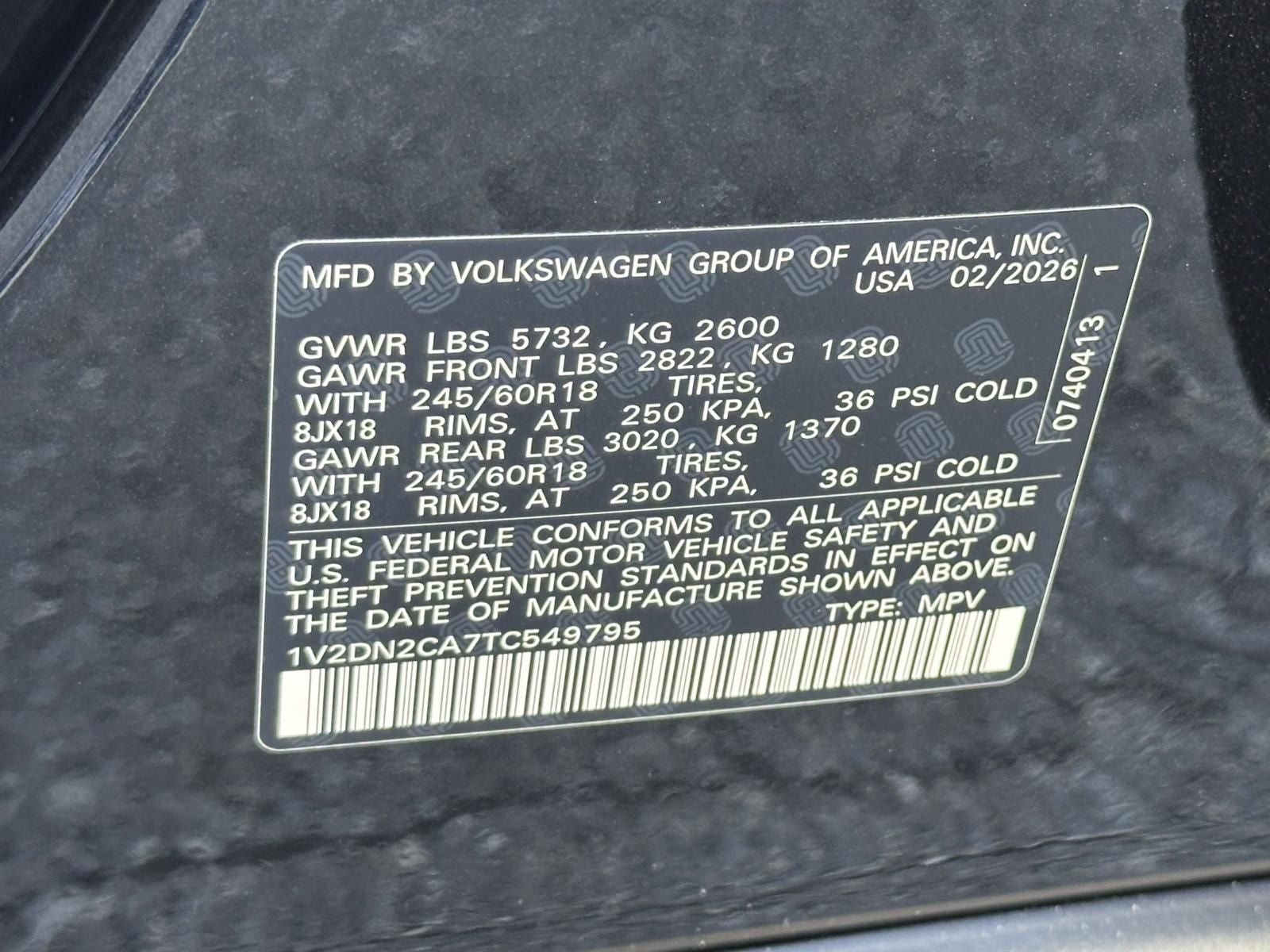 2026 Volkswagen Atlas 2.0T SE