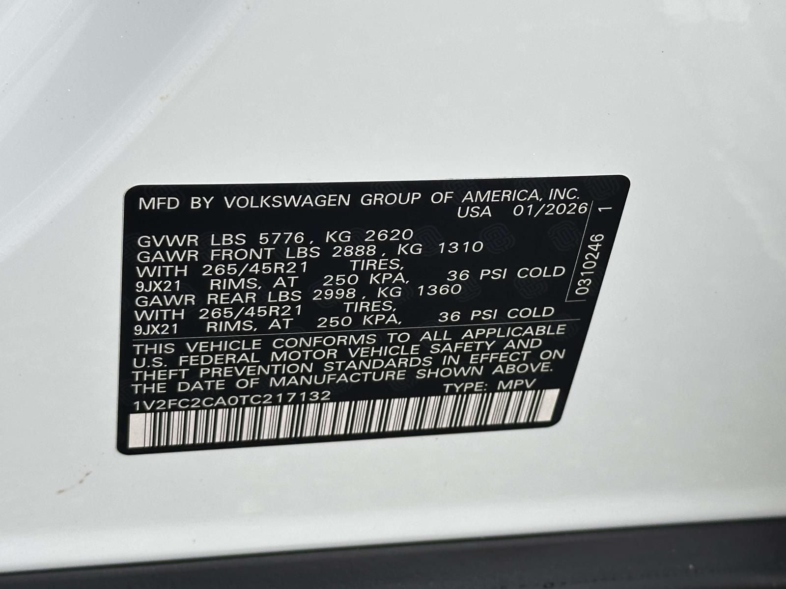 2026 Volkswagen Atlas Cross Sport 2.0T SEL Premium R-Line