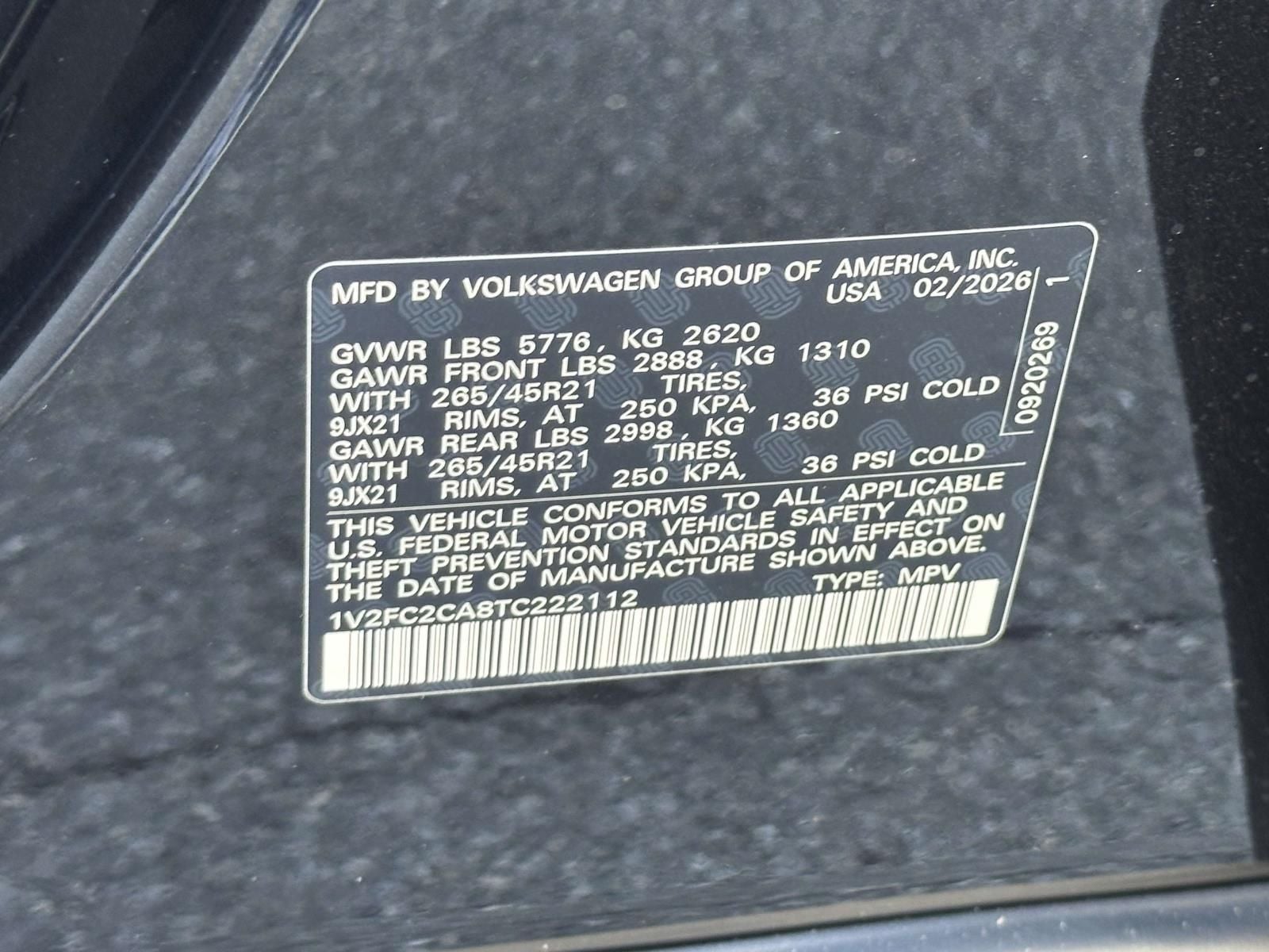 2026 Volkswagen Atlas Cross Sport 2.0T SEL Premium R-Line