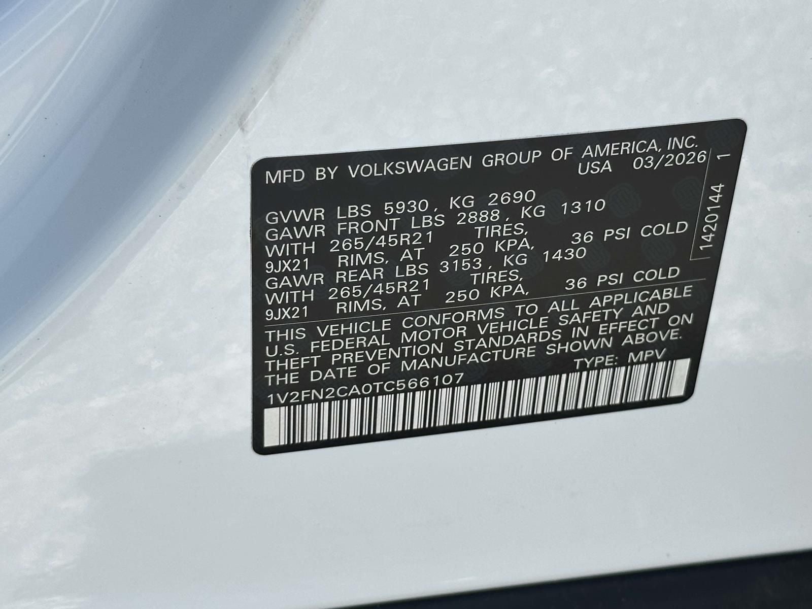2026 Volkswagen Atlas 2.0T SEL Premium R-Line