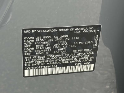 2026 Volkswagen Atlas 2.0T SEL Premium R-Line