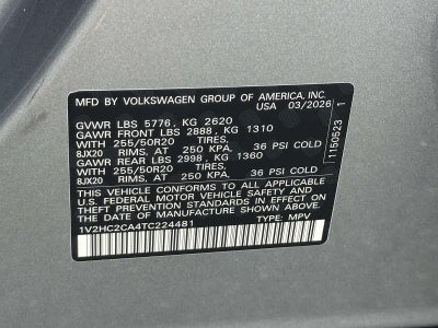 2026 Volkswagen Atlas Cross Sport 2.0T SE w/Technology