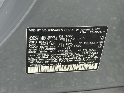 2026 Volkswagen Atlas 2.0T SE w/Technology